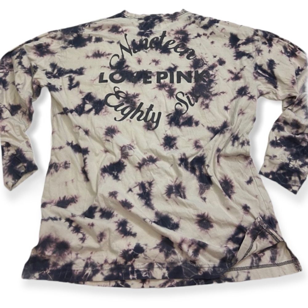 VS PINK Campus Tie Dye Long Sleeve Tee
